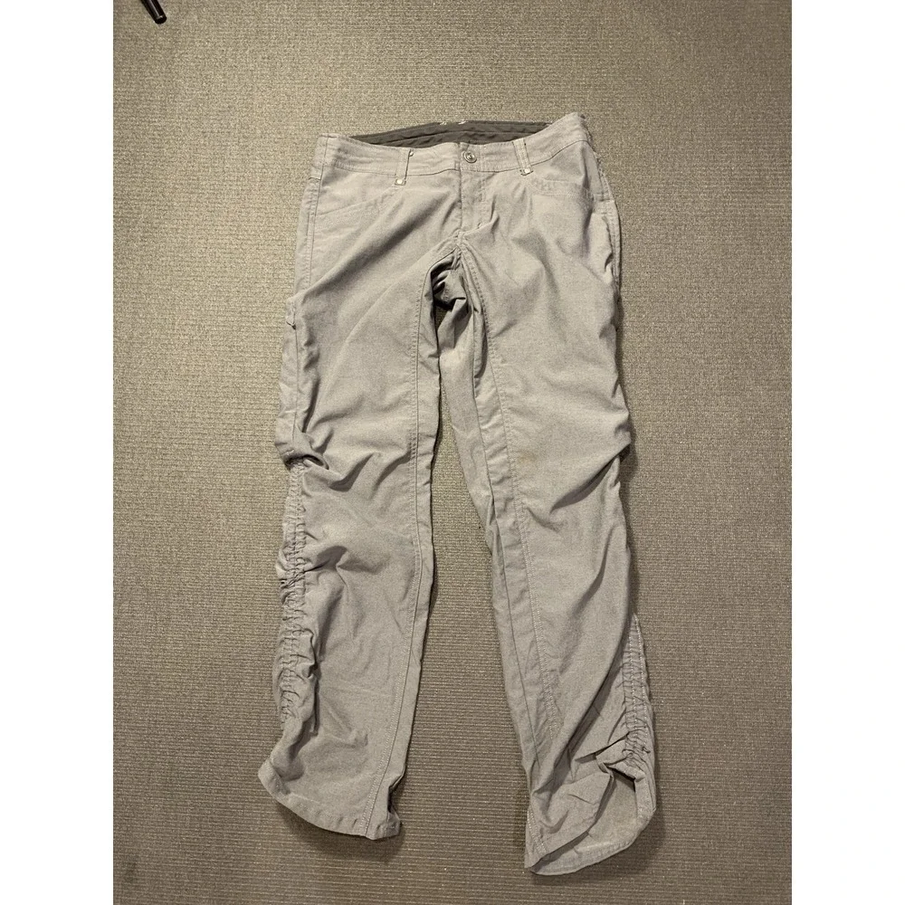 Kuhl Pants Women 8 Short Stone Gray Trekr Straight Leg Gorpcore Hiking Outdoors‎